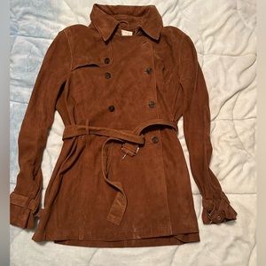 Michael Kors brown suede trench size xl